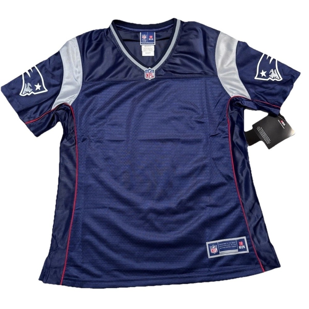NFL NWT Pro Line New England Patriots Jersey Blank Womans Size Small Blue New
